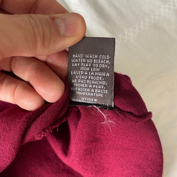 Suzy Shier Burgundy‎ Long Sleeve Crew Neck Tunic Sweater Top Size Large Women's - Picture 8 of 12